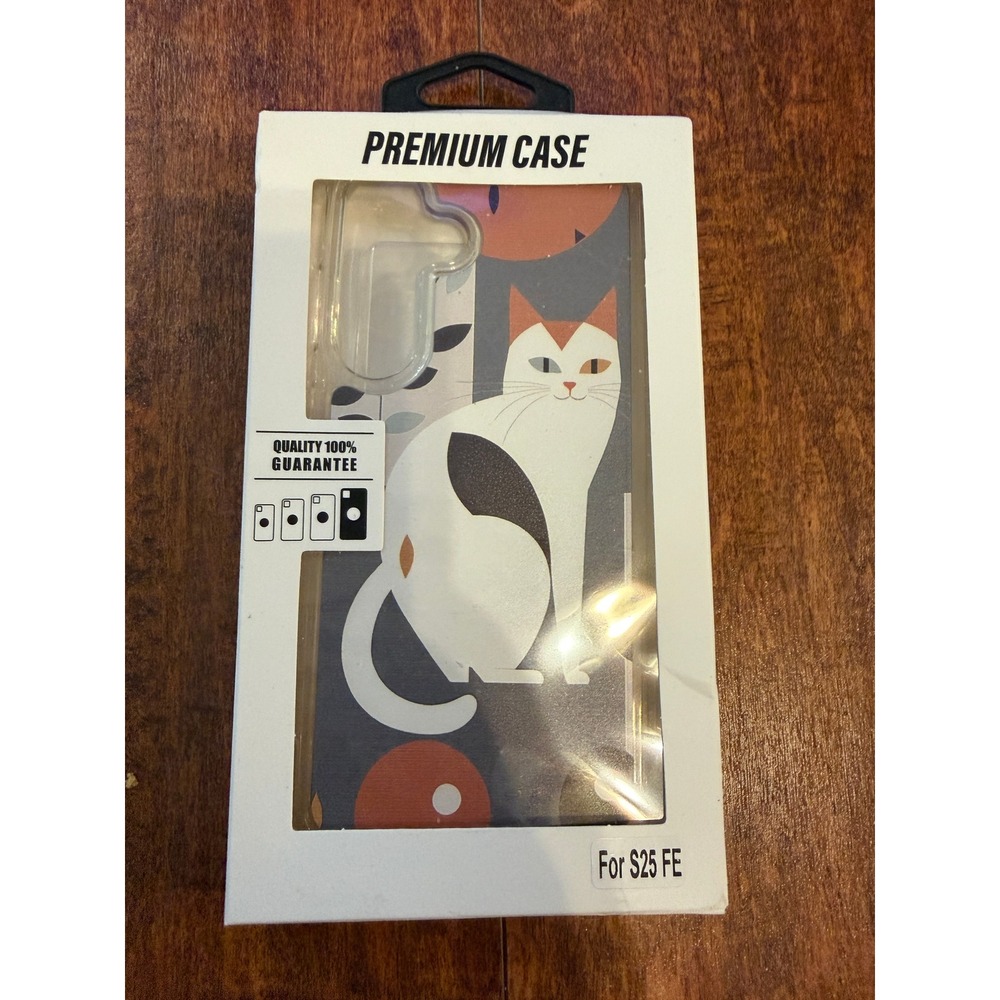 Samsung Galaxy S25 FE Case White Cat Designer Protection Slim Cover New